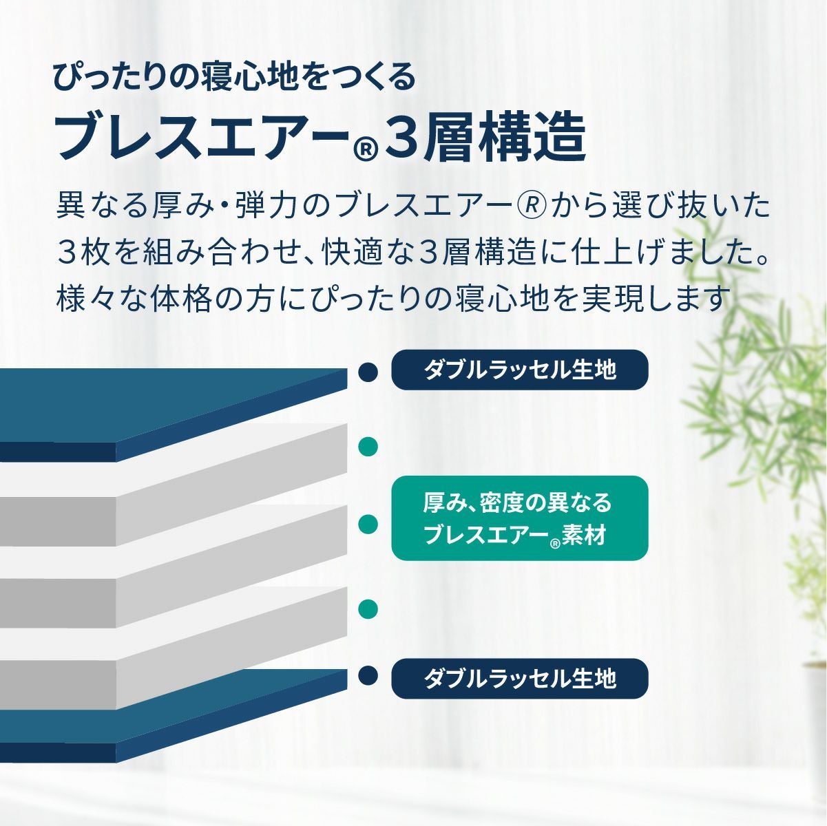 ブレスエアー&reg;3層構造