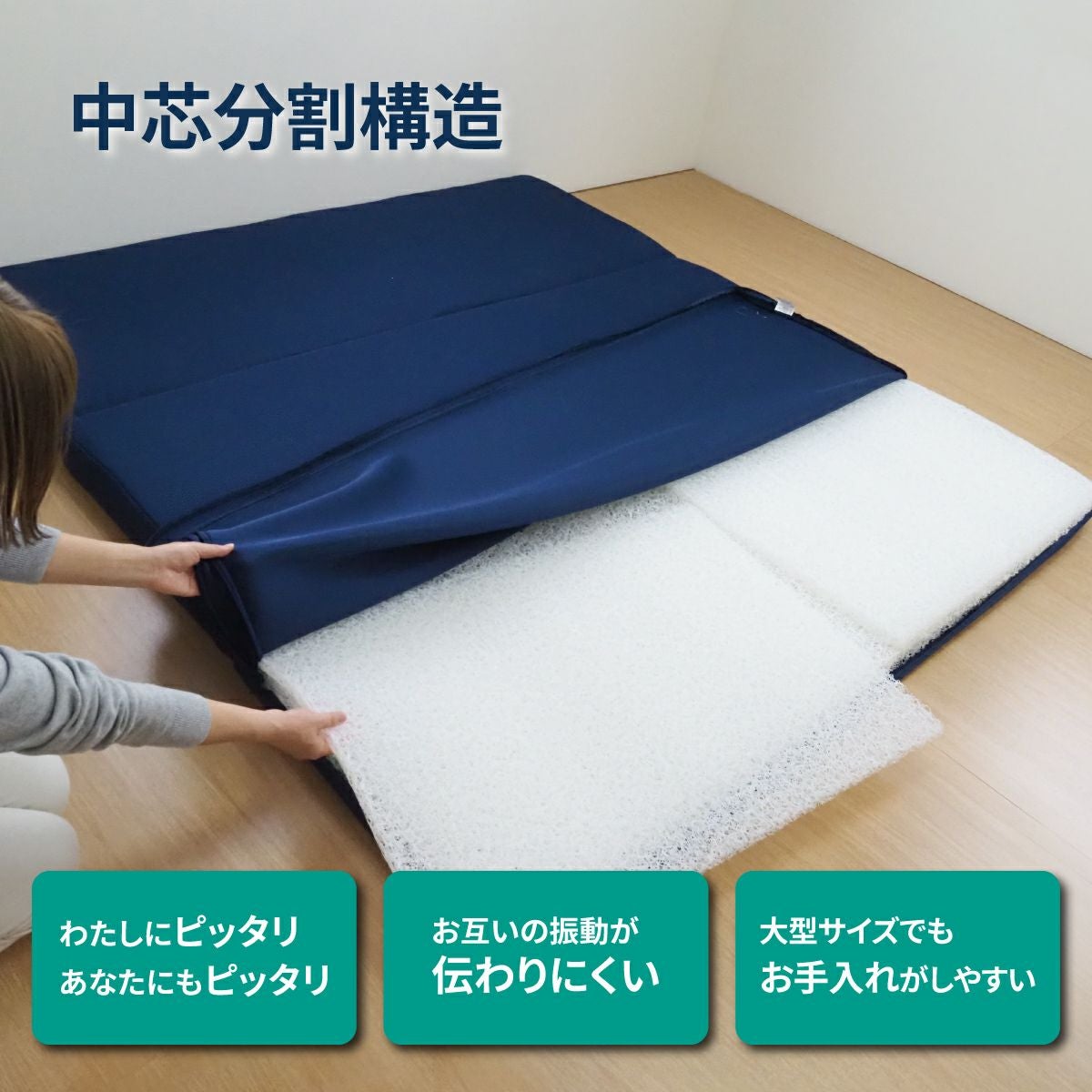 中芯は左右に分割されています